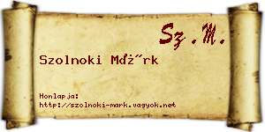Szolnoki Márk névjegykártya